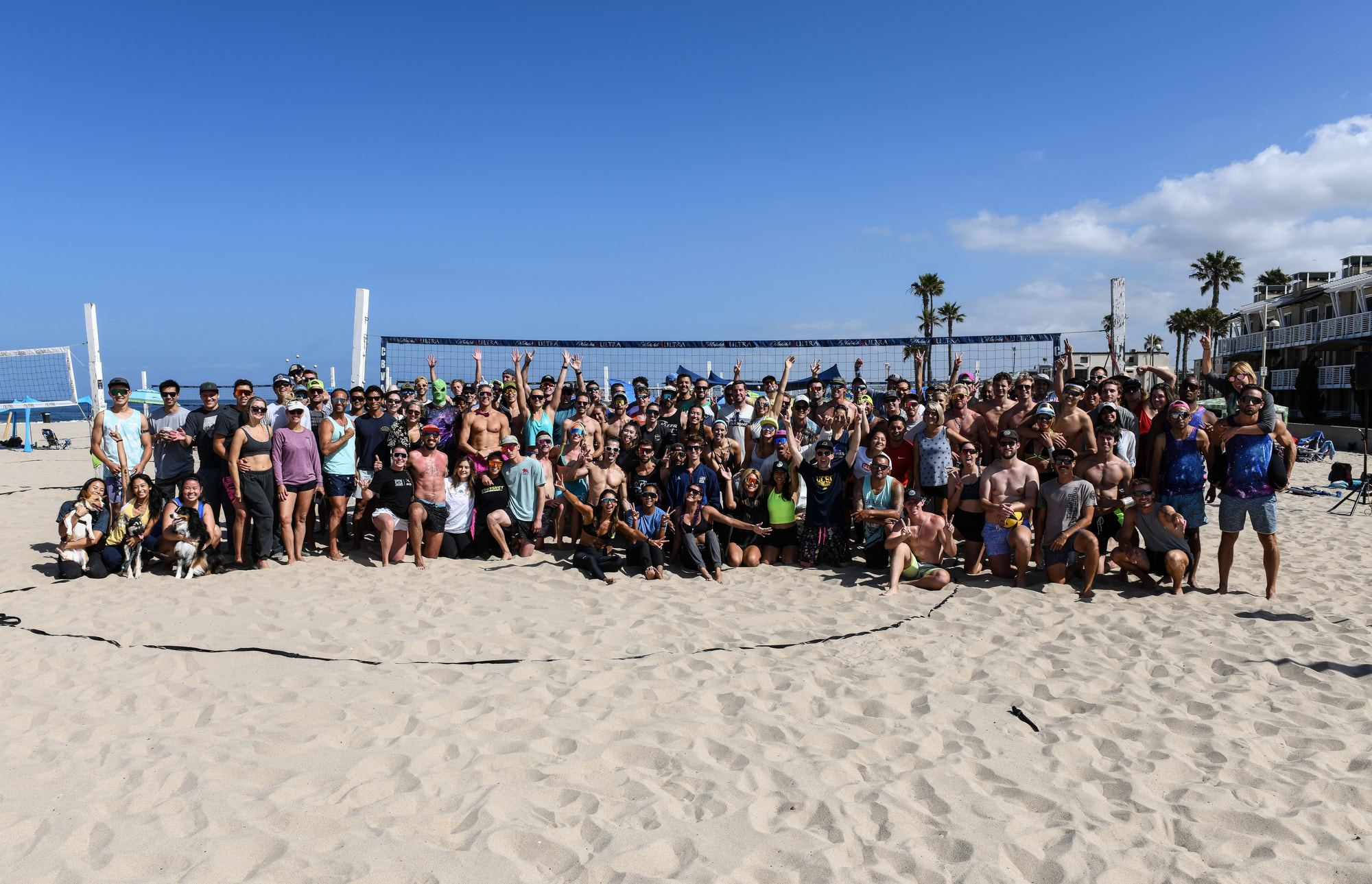 Hundreds of players gathered on the sand at an SBF tournament